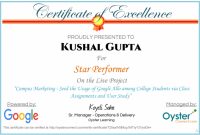 Star Performer Certificate Templates 5 Di 2020 in Star Performer Certificate Templates