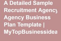 Starting A Recruitment Agency – Sample Business Plan pertaining to Recruitment Agency Business Plan Template