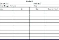 Stock Card Template Excel – Cards Design Templates pertaining to Bin Card Template