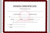 Stock Certificate Template | Fidra in Template For Share Certificate
