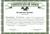 Stock Certificate Template in Free Stock Certificate Template Download