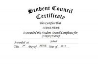 Student Council Certificate Free Templates Clip Art regarding Free Student Certificate Templates
