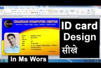 Student Id Card Design In Microsoft Word 2010 – Youtube within Id Card Template For Microsoft Word