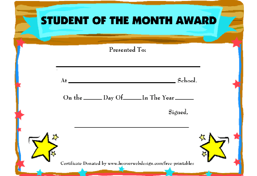 Student Of The Month Award Template Download Printable Pdf throughout Free Printable Student Of The Month Certificate Templates