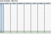 Study Timetables – St Colmcille's Cs pertaining to Blank Revision Timetable Template