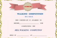Stunning 25 Walking Certificates (Editable Word Templates regarding Walking Certificate Templates