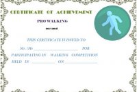 Stunning 25 Walking Certificates (Editable Word Templates within Walking Certificate Templates