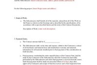 Subcontractor Agreement Template Free Download Australia for Small Business Subcontracting Plan Template