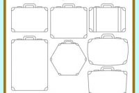Suitcase / Luggage Border / Outline / Templates Clip Art Commercial Use for Blank Suitcase Template