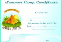 Summer Camp Certificate Templates: 15+ Templates To for Summer Camp Certificate Template