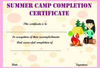Summer Camp Certificate Templates: 15+ Templates To for Summer Camp Certificate Template