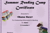 Summer Camp Certificate Templates: 15+ Templates To intended for Summer Camp Certificate Template