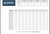 Super Bowl 2020 Squares Template (Free Printable Pdf) with regard to Football Betting Card Template