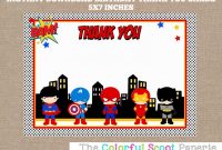 Superhero Invitation Template Template Business Within with Superhero Birthday Card Template
