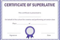 Superlative Certificate Template: 10 Certificate Designs To within Superlative Certificate Template