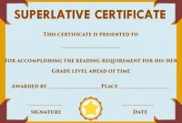 Superlative Certificate Template Word | Certificate with regard to Superlative Certificate Template