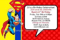 Superman Birthday Invitation Card Template | Birthday intended for Superman Birthday Card Template