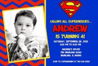 Superman Birthday Invitation Template Free | Superman with Superman Birthday Card Template