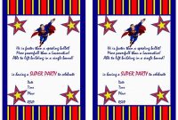 Superman Birthday Invitations | Birthday Card Template pertaining to Superman Birthday Card Template