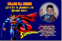 Superman Birthday Invitations, Super Hero Birthday with regard to Superman Birthday Card Template