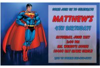 Superman Birthday Invitations Templates – Free Printable within Superman Birthday Card Template