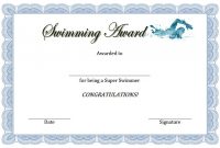 Swimming Award Certificate Free Printable 3 Di 2020 in Swimming Award Certificate Template