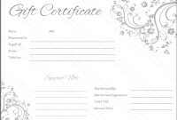 Swirls Pattern Gift Certificate Template In 2020 | Gift within Fillable Gift Certificate Template Free