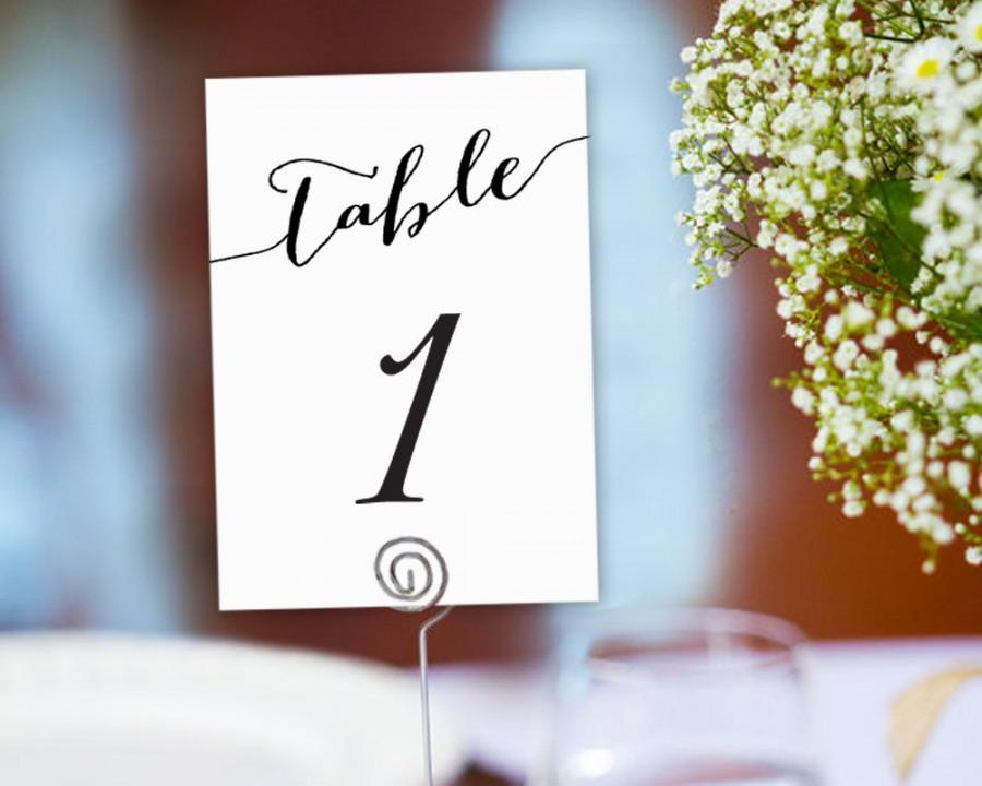 Table Numbers Printable 1-40 Template In Two Sizes, Wedding regarding Table Number Cards Template