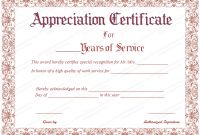 Take The Time To Download This Years Of Service Certificate for Recognition Of Service Certificate Template