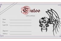 Tattoo Gift Certificate Template (5 In 2020 | Gutschein regarding Tattoo Gift Certificate Template