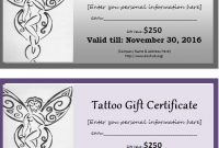 Tattoo Gift Certificate Template For Ms Word | Document Hub for Tattoo Gift Certificate Template
