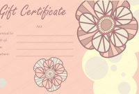 Tea Pink Flowers Gift Certificate Template intended for Pink Gift Certificate Template