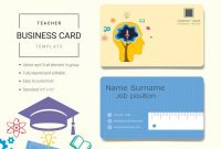 Teacher Business Name Card Design Template. – Download Free throughout Business Cards For Teachers Templates Free