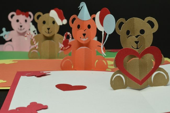 Teddy Bear Pop Up Card Template | Pop Up Card Templates, Pop throughout Teddy Bear Pop Up Card Template Free