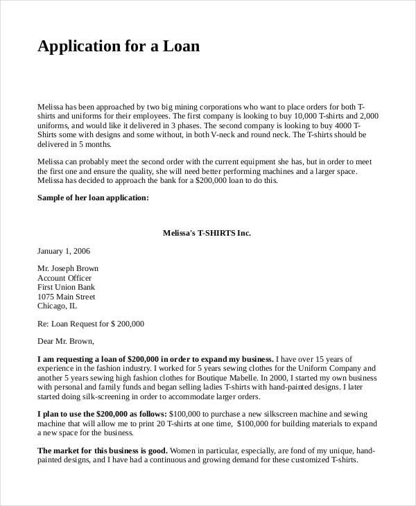 sample business plan for loan application