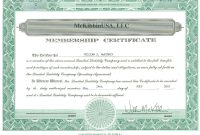 Template Ideas Collection Of Solutions For Llc Membership with regard to Llc Membership Certificate Template