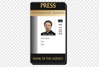 Template Identity Document Identification Grapher Badge, Id with Photographer Id Card Template