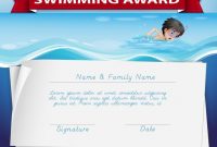 Template Of Certificate For Swimming Award – Download Free for Swimming Award Certificate Template