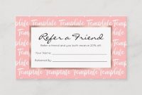 Template Referral Card | Zazzle with Referral Card Template