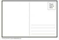 Template You Can Use To Make Your Own Postcards! | Postcard for Free Blank Postcard Template For Word