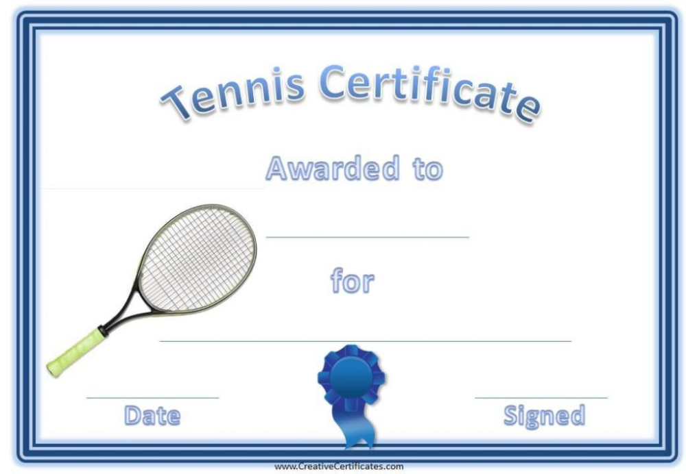 Tennis Gift Certificate Template 6 - Best Templates Ideas within Tennis Gift Certificate Template