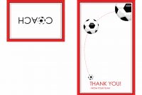 Thank You Card For Soccer Coach (Quarter-Fold) - Templates regarding Soccer Thank You Card Template