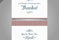 Thank You Card Template Vector | Free Vector with regard to Thank You Note Cards Template