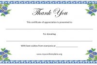 Thank You Certificate Template – Free Template Downloads inside Thanks Certificate Template