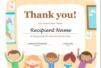 Thank You Certificate throughout Thanks Certificate Template