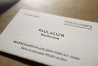 The Improved Paul Allen – Custom Letterpress Printed Calling Cards 100Ct inside Paul Allen Business Card Template