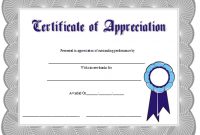 This Certificate Of Appreciation Is Adorned With A Blue regarding Employee Recognition Certificates Templates Free