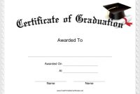 This Graduation Certificate Features A Mortarboa pertaining to 5Th Grade Graduation Certificate Template
