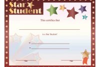 This Star Student Certificate Is Adorned With Several with regard to Star Certificate Templates Free