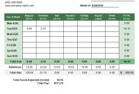 Timesheet Template – Free Simple Time Sheet For Excel within Weekly Time Card Template Free